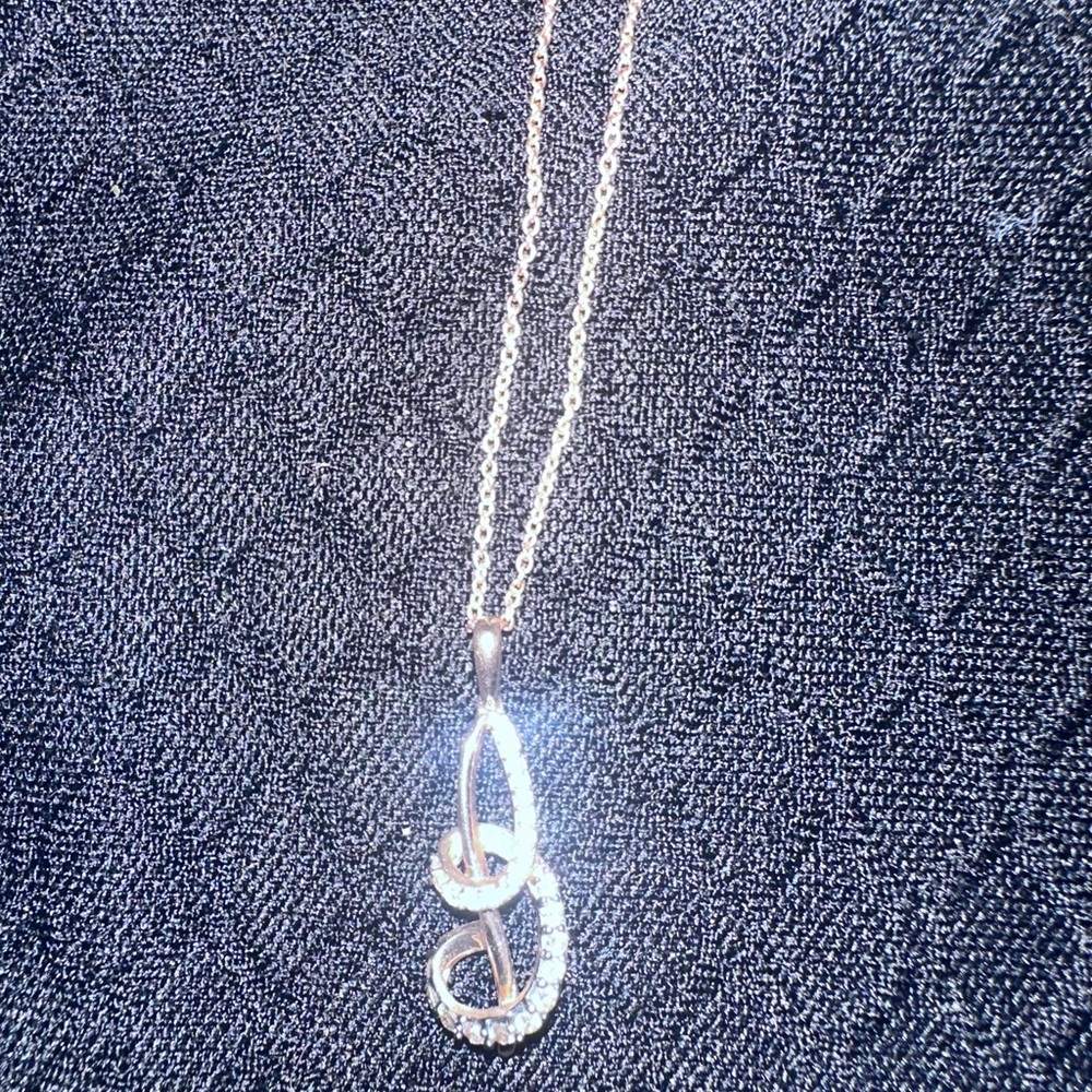 Stylish Gold and Silver Infinity Necklace